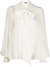 BALMAIN PUSSYBOW GEORGETTE BLOUSE