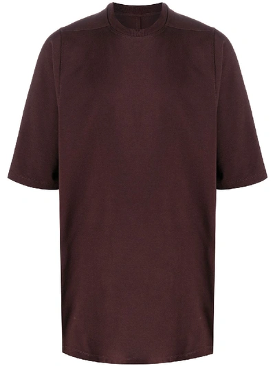 Rick Owens Long-line T-shirt In Red