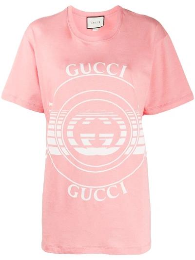 Gucci Logo Print T-shirt In Pink
