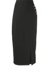 PINKO BUTTON DETAIL PENCIL SKIRT