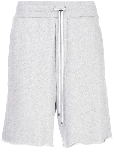 Amiri Logo Track Shorts In Grey