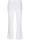 Alberto Biani Cropped Pleated Detail Trousers In White