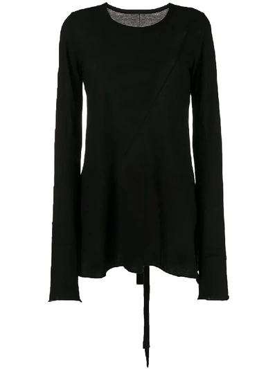 Masnada Open Back Tie Top In Black