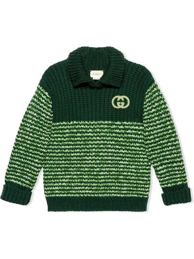 Gucci Kids' Children's Wool Mouline Sweater In Green/mix