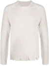 MAISON MARGIELA DISTRESSED WOOL JUMPER