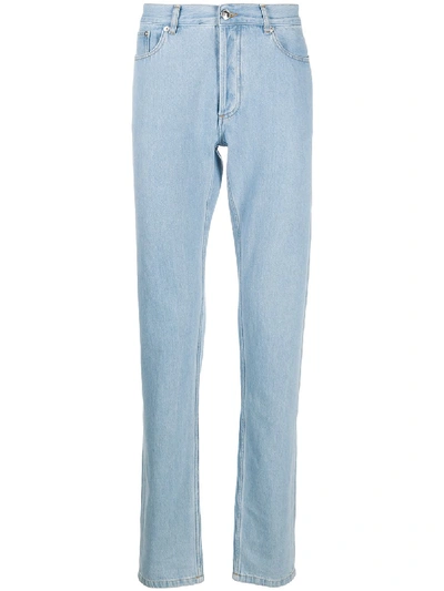 Apc Martin Cropped Straight-leg Jeans In Blue