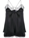 Iro Lace Trim Camisole In Black
