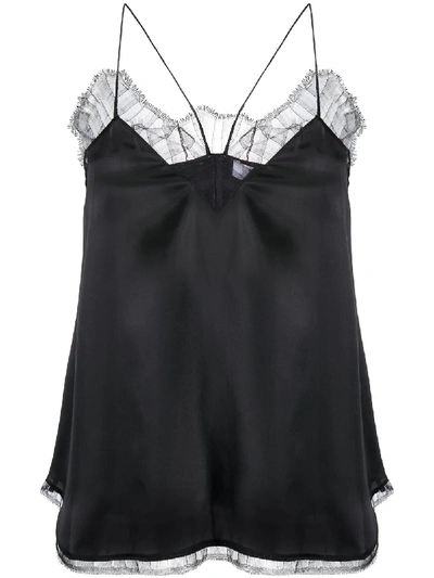 Iro Lace Trim Camisole In Black