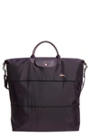 Longchamp Le Pliage Club Expandable Travel Bag In Bilberry