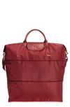 Longchamp Le Pliage Club Expandable Travel Bag In Garnet Red