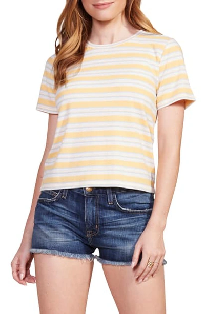 Bb Dakota Rib City Stripe T-shirt In Golden Yellow