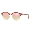 RAY BAN CLUBROUND FLASH LENSES ORANGE, PINK LENSES - RB4246