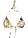 VERSACE ACANTHUS PRINT BIKINI TOP