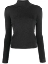 AGNONA FINE-KNIT TURTLE NECK JUMPER