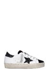 GOLDEN GOOSE HI STAR SNEAKERS IN WHITE SUEDE AND LEATHER,11430665