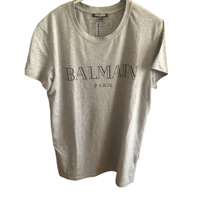 Pre-owned Balmain Grey Cotton T-shirts