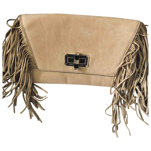 Pre-Owned Diane Von Furstenberg Beige Suede Clutch Bag | ModeSens
