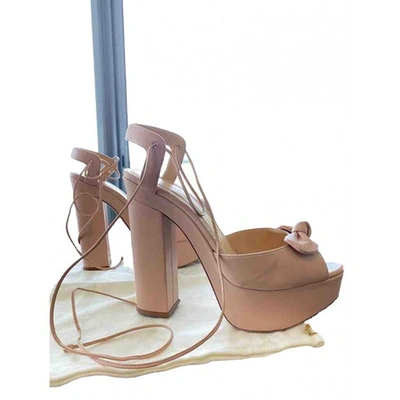 Pre-owned Charlotte Olympia Leather Sandals In Pink