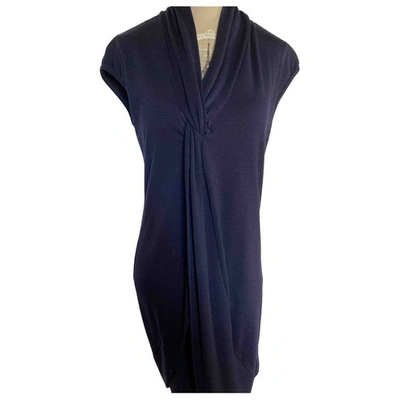 Pre-owned Brunello Cucinelli Blue Wool Dresses