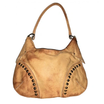 Pre-owned Roberto Cavalli Beige Leather Handbag
