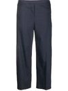 Theory 'good Linen' Wide Leg Pull-on Pants In Blue