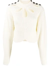 SELF-PORTRAIT RIBBED CUT OUT JUMPER