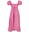 Azeeza Rory Raw Silk Peony Dress