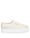 SUPERGA SUPERGA WOMAN SNEAKERS YELLOW SIZE 5.5 POLYESTER, COTTON