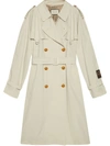 GUCCI LOGO-PATCH TRENCH COAT