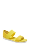 Camper 'right Nina' Sandal In Medium Yellow Leather