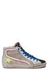 GOLDEN GOOSE SLIDE GENUINE CALF HAIR HIGH TOP SNEAKER,GWF00115.F000194