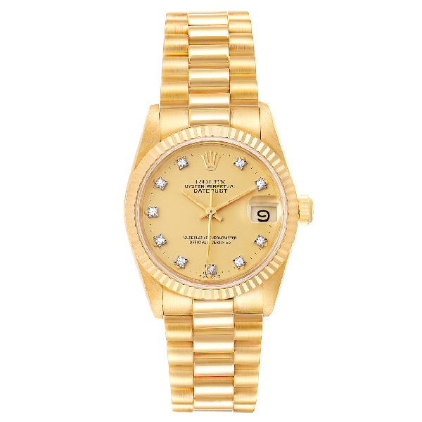 18k gold diamond watch