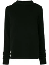 RICK OWENS KNITTED SIDE SLIT DETAIL HOODIE