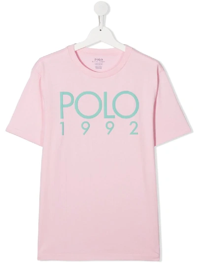 Ralph Lauren Teen Slim Polo 1992 T-shirt In Pink