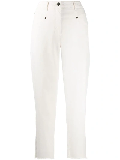 Luisa Cerano Gerade Cropped-jeans In White