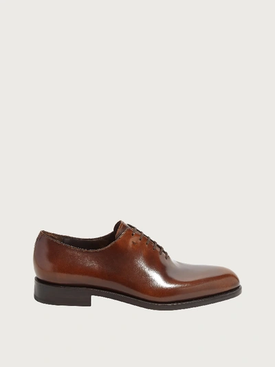 Ferragamo Mens Amsterdam Balmoral Plain Toe Oxford Shoes In Brown
