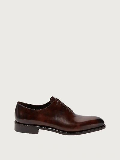 Ferragamo Tramezza Plain Toe Oxford In Brown