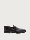 Ferragamo Men's Asten Gancini Bit Leather Loafers In Black