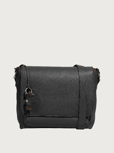 Ferragamo Messenger Bag In Black