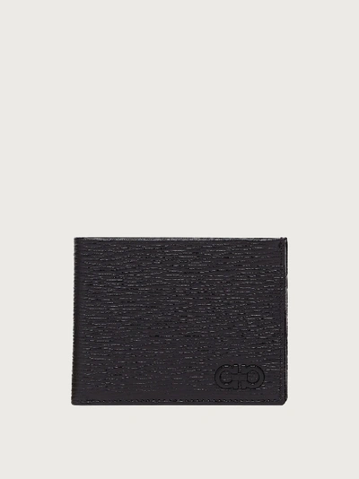 Ferragamo Gancini Wallet With Id Window In Black