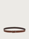Ferragamo Reversible And Adjustable Gancini Belt In Brown