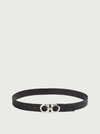 Ferragamo Reversible And Adjustable Gancini Belt In Black