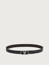 Ferragamo Reversible And Adjustable Gancini Belt In Black