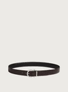 Ferragamo Reversible And Adjustable Gancini Belt In Black
