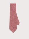 Ferragamo Leonard Gancini Printed Silk Tie In Red