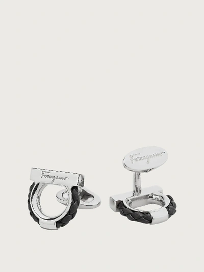 Ferragamo Gancini Cufflinks In Silver