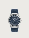 Ferragamo Men's Sapphire Stainless Steel & Rubber Strap Watch In Blue