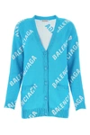 BALENCIAGA BALENCIAGA ALL OVER LOGO CARDIGAN