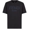 FENDI COTTON T-SHIRT,FEND3VK3BCK