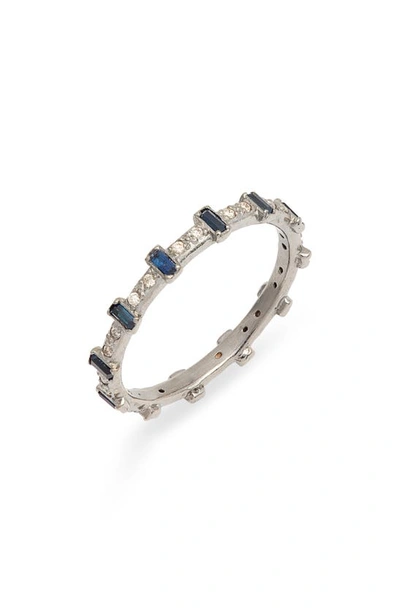 Armenta New World Sapphire & Diamond Ring In Blue Sapphire And Silver